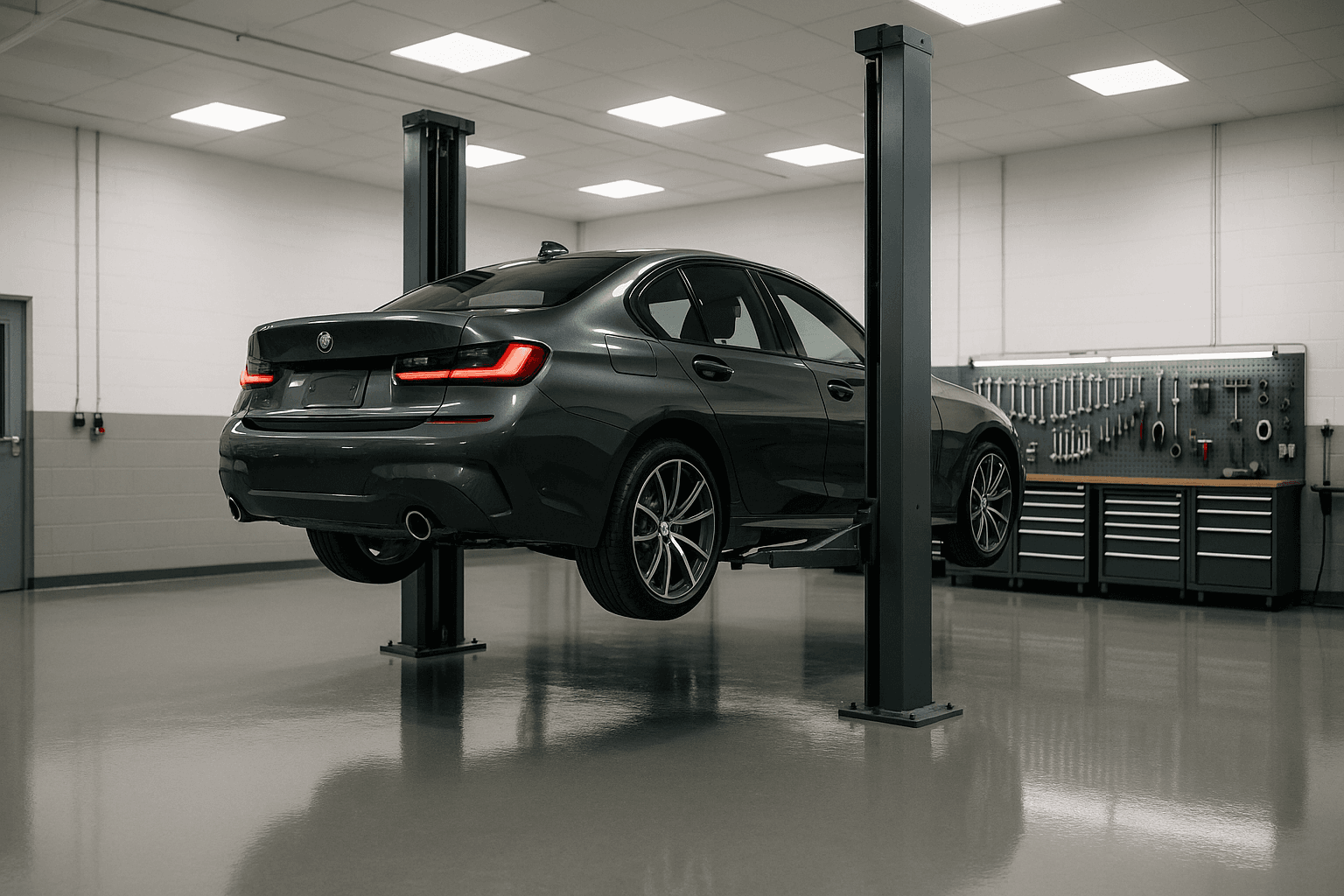 Atelier service auto modern și curat